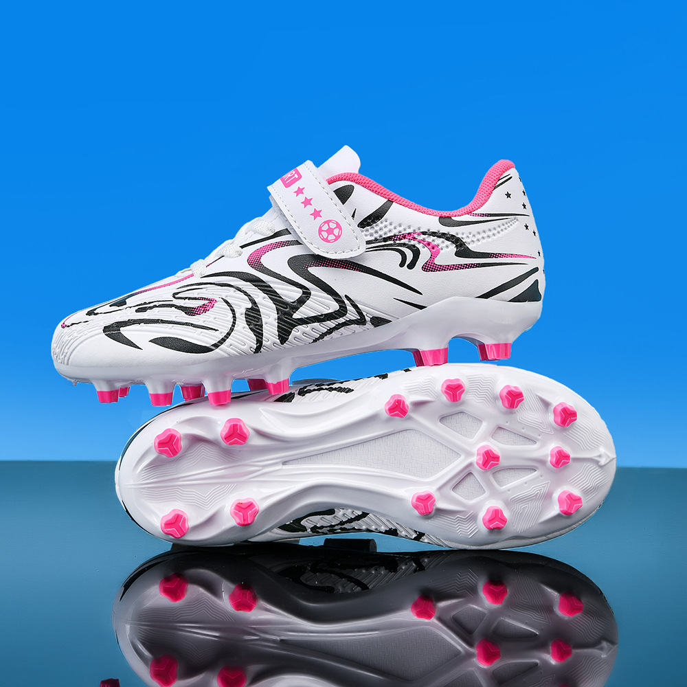 Scarpe Calcio Con Tacchetti Unisex Bambini – Senza Lacci, Leggere E Antiscivolo (Taglie 28-38 EU) - 2