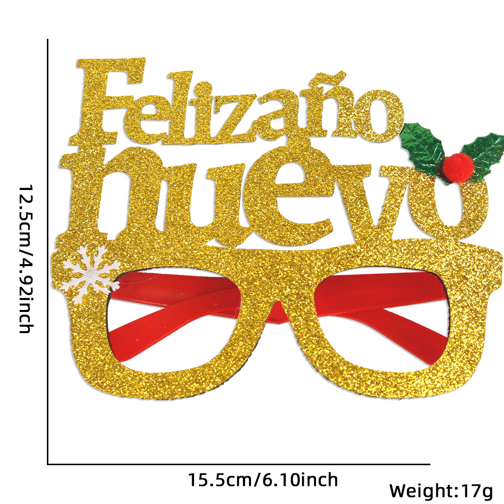 Nuevo español gafas de Navidad diadema ambiente de vacaciones accesorios de Navidad decoración ELK gafas marco diadema