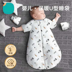 ~歳のベビー寝袋、ガーゼキルティング、オールシーズン万能、春、秋、夏、厚みのある新生児アンチキックキルト
