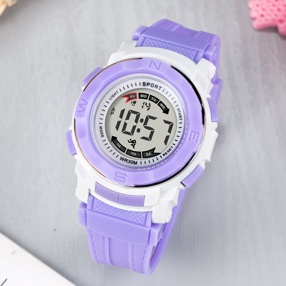 Cronógrafo deportivo coreano alarma estudiantes pequeños relojes multifuncionales tendencia juvenil luz nocturna relojes electrónicos al por mayor