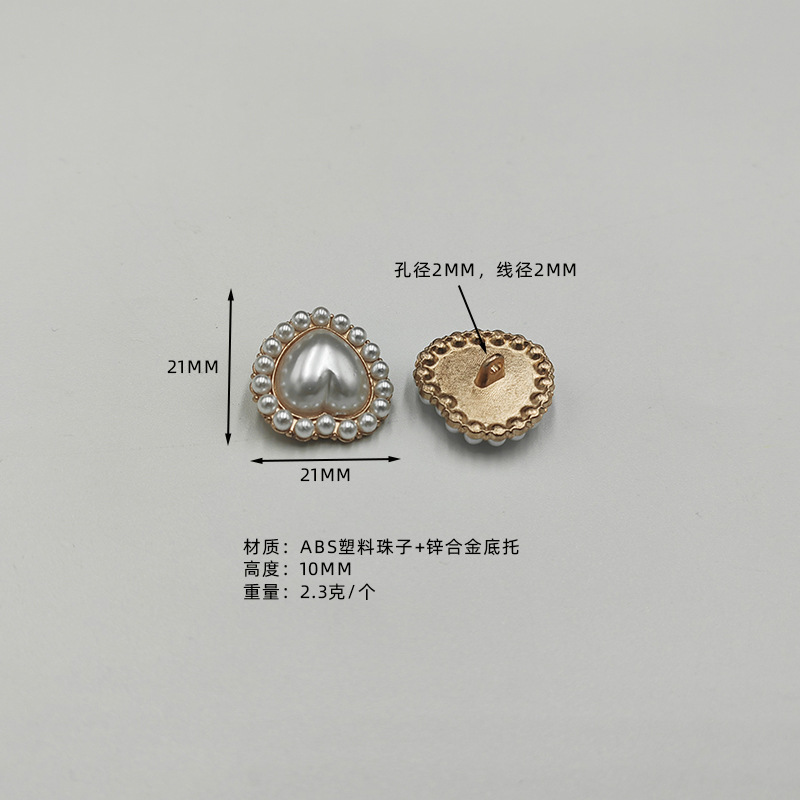 Los fabricantes venden directamente sirimi Diamond hebillas llenas de joyas de aleación de corazón de melocotón accesorios de ropa con botones de pies