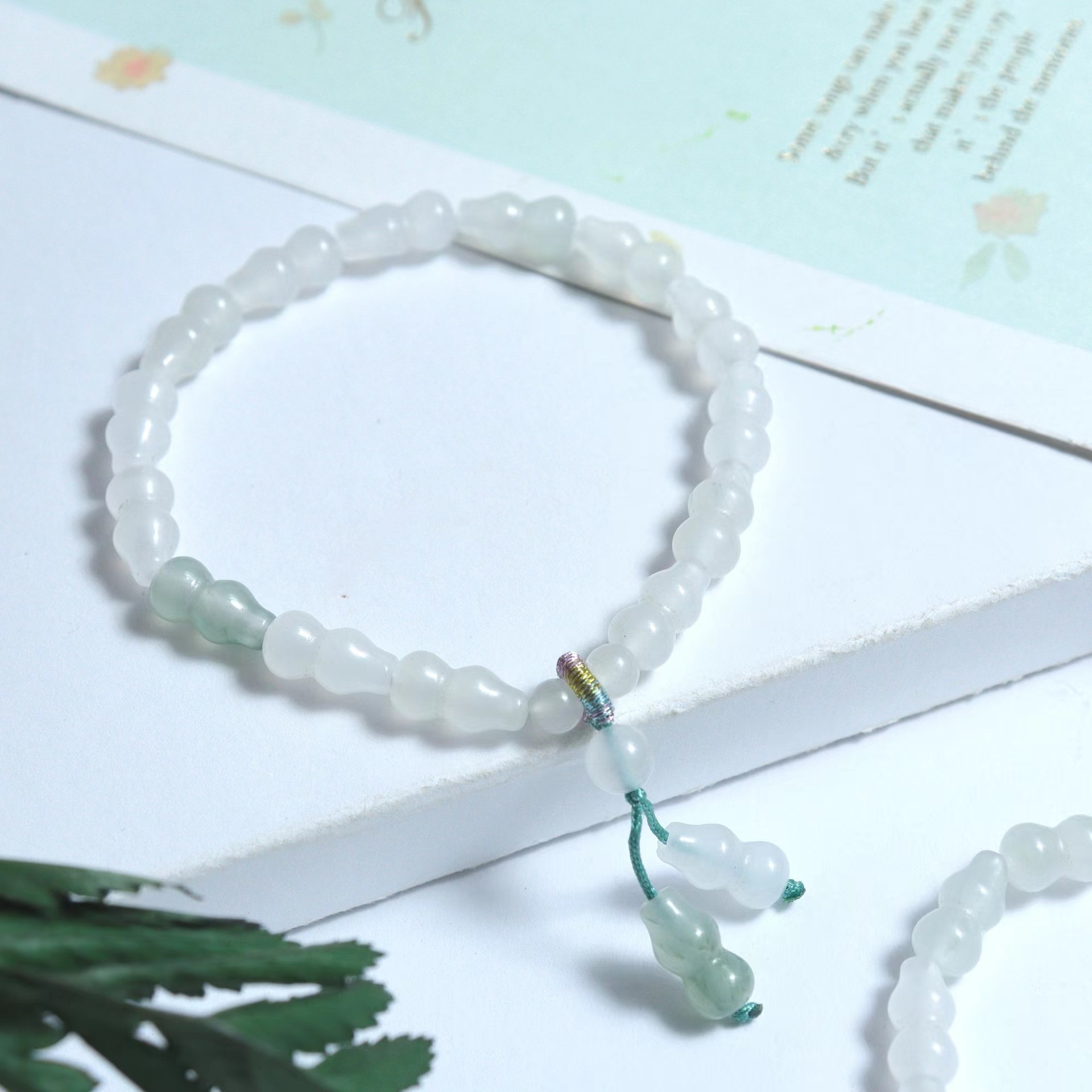 Tianshan pulsera de jade azul para mujeres Xinjiang oro jade blanco jade cuentas DIY multi anillo flotante calabaza pulsera al por mayor
