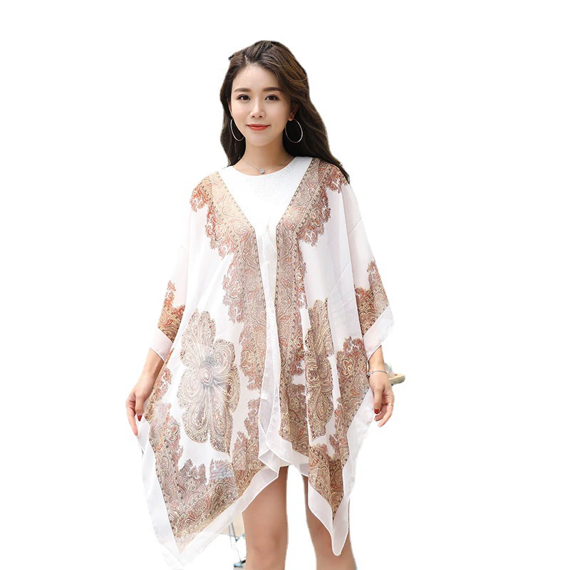 Summer universal cloak, shiffon beach scarf, sun protection, wholesale