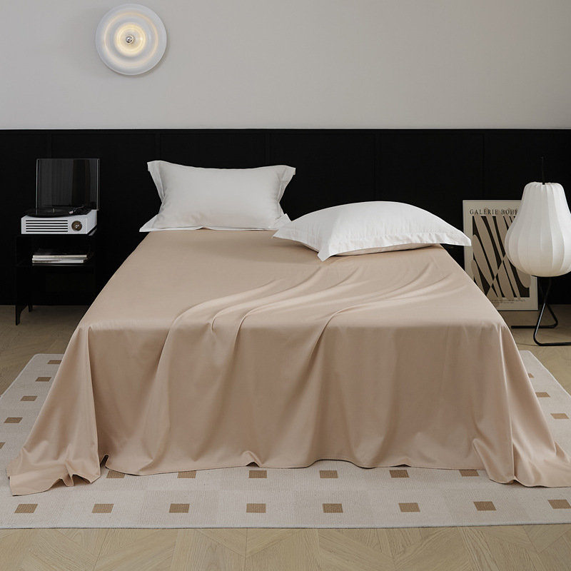 Nueva sábana de algodón de fibra larga 100S de una sola hoja de 1,5 m sábana de algodón agradable para la piel sábana de 1,8 m