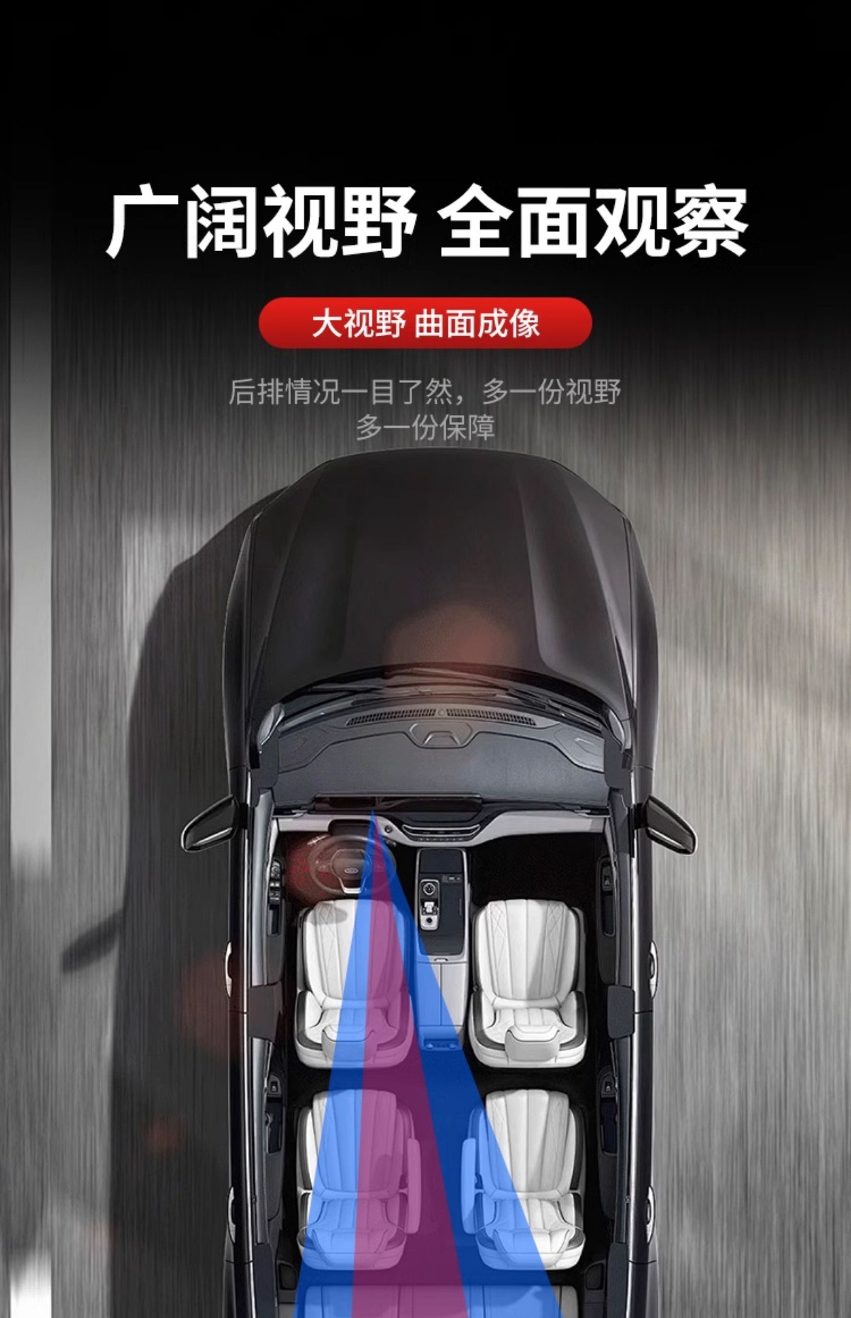 Safety Seat Viewing Mirror, In-Car Baby Rearview Mirror, Reverse Infant Car Mirror, Children's Reflector, Cognitive Mirror