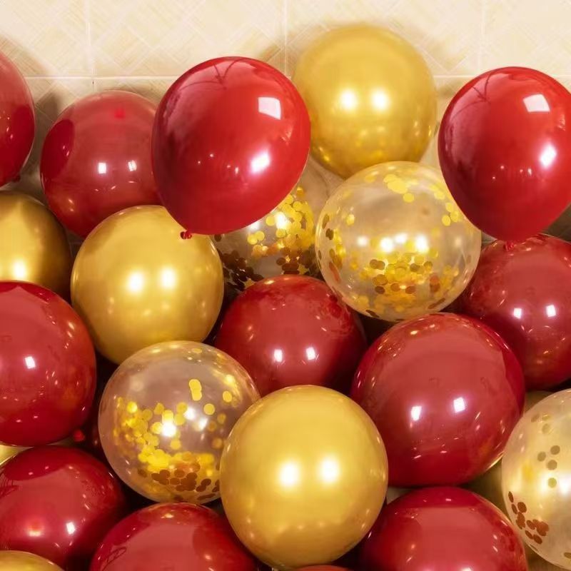 Granada globo rojo gemas rojas decoración de la habitación de boda gruesa a prueba de explosiones red diseño de la escena de la boda del globo