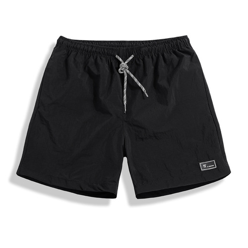 Men's Cross-border Summer Short Pants, Loose Elastic Five-Finger Mid-Thigh Athletic Shorts, Long Stock Availability