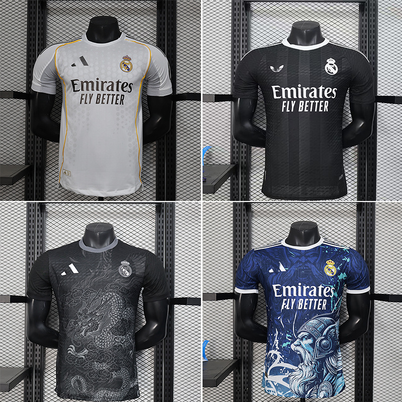 Real Madrid Player Version Jersey Real Madrid Home and Away Special Edition Co-Branded Cross-Border Football T-Shirt Customization