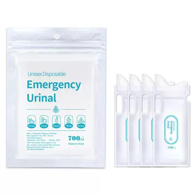 Cool car star emergency urine bag car portable urinal urine bag travel car urine bag men's and women's urine collection bag (Kempinq və səyahət) - english-urine-bag-4-pieces