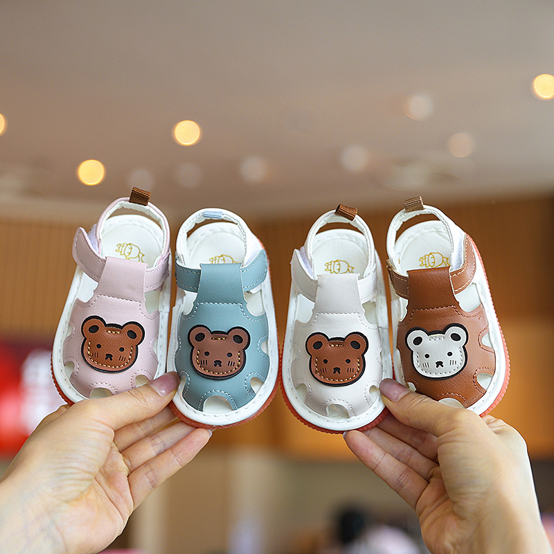 Summer new baby boy sandals 0-1-2 years old beef tendon sole children's call shoes women's baby shoes will ring wholesale