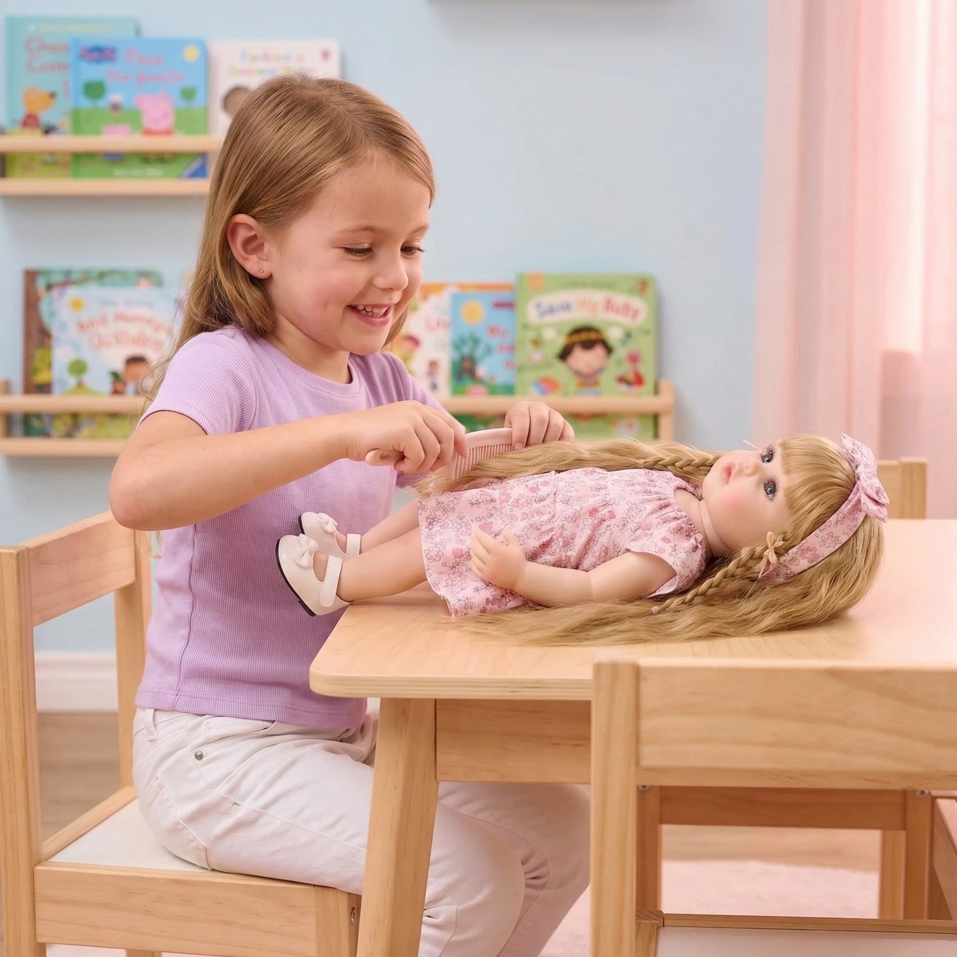 NPK22inch flores trituradas arco Betty simulación muñeca renacida para acompañar a los niños regalos de vacaciones preferidos
