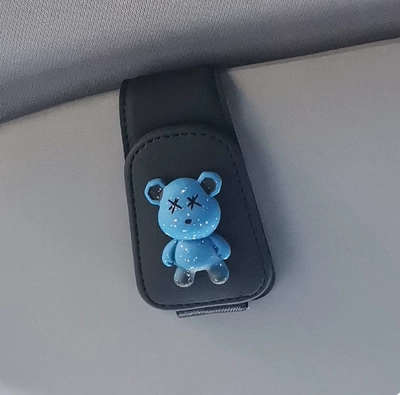 Car-Mounted Glasses Clip, Car Multimediya və saxlama aksesuarları - black-blue-xx-bear