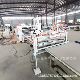 玻镁板冷胶复合机 自动对片平贴机  自动下板码垛覆膜机