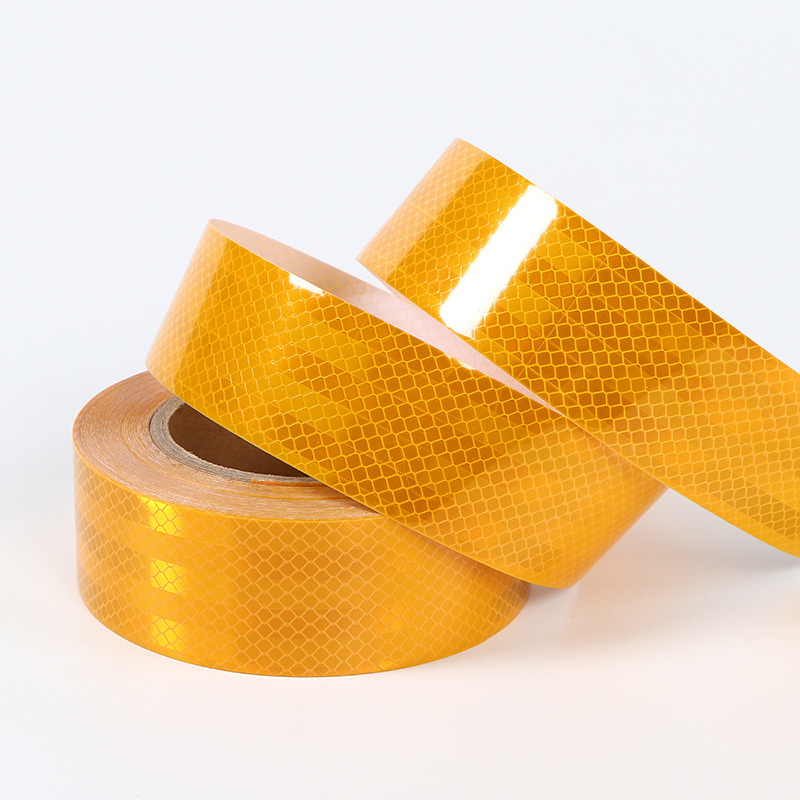 交通反光贴条高亮反光胶带5cm地面墙面安全标示带蜂窝晶格反光膜