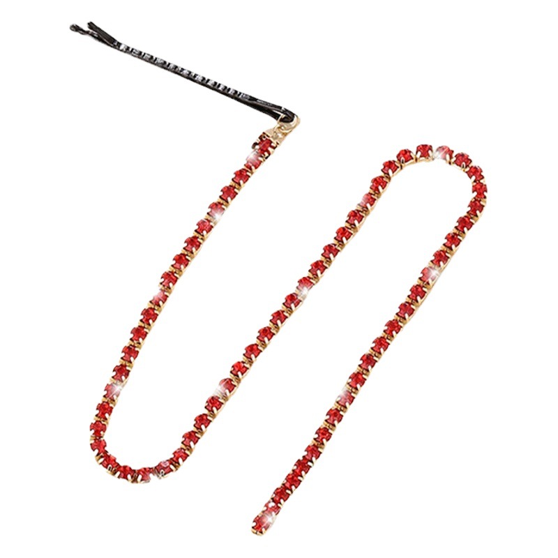 Accesorios para el cabello transfronterizos europeos y americanos color rhinestone borla horquilla negro palabra clip exagerado tocado Accesorios al por mayor