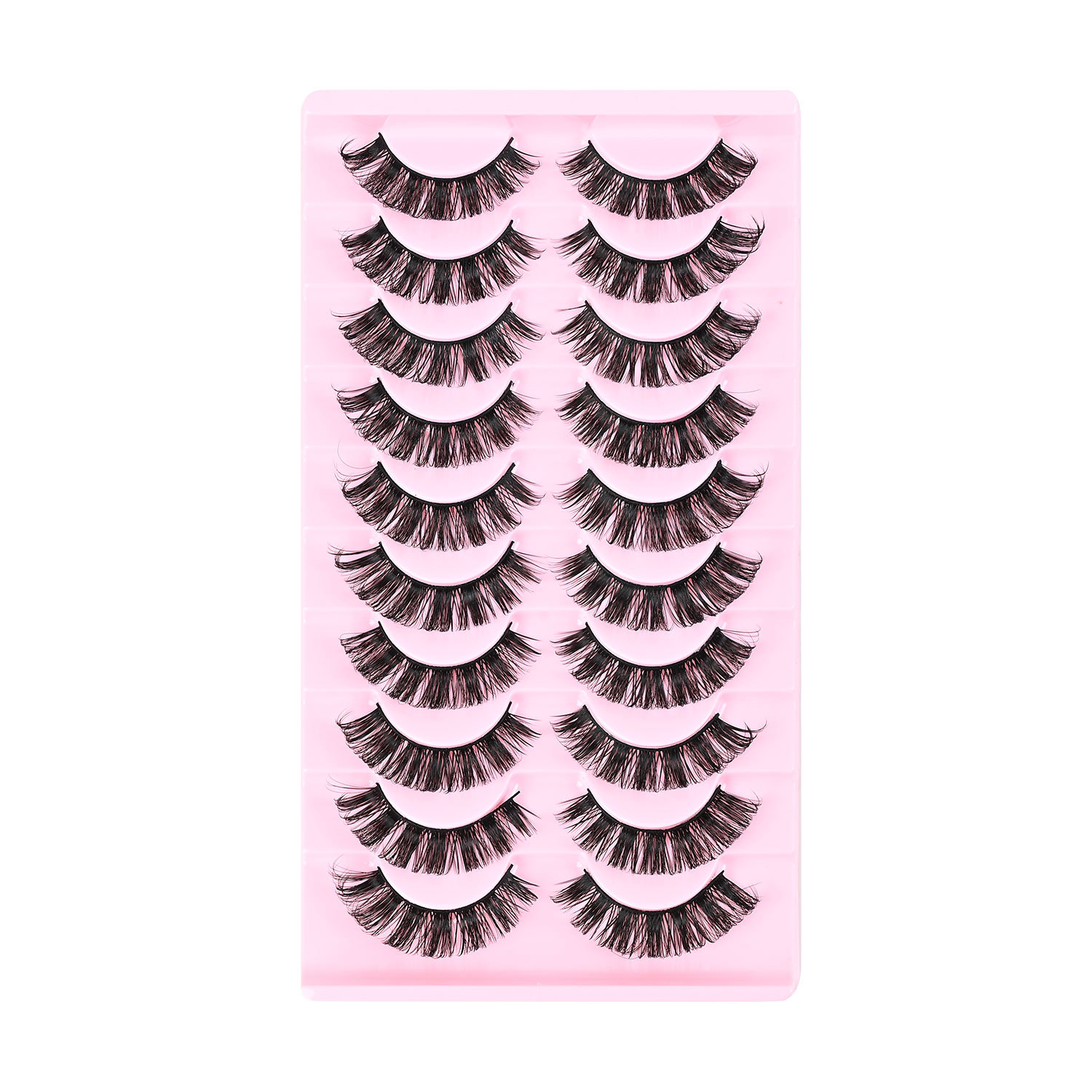 Las pestañas falsas rusas de una pieza de ojos naturales de imitación de pestañas rollo de pestañas densas al por mayor comercio exterior transfronterizo