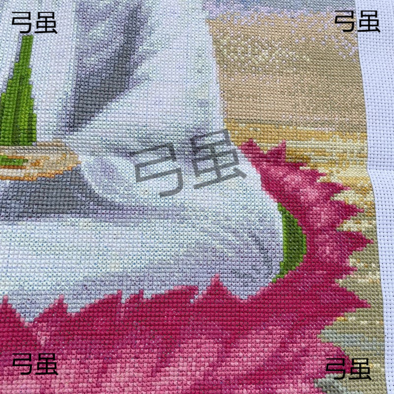 ✅纯手工十字绣成品观音坐莲观音大厅客厅中堂人物竖版