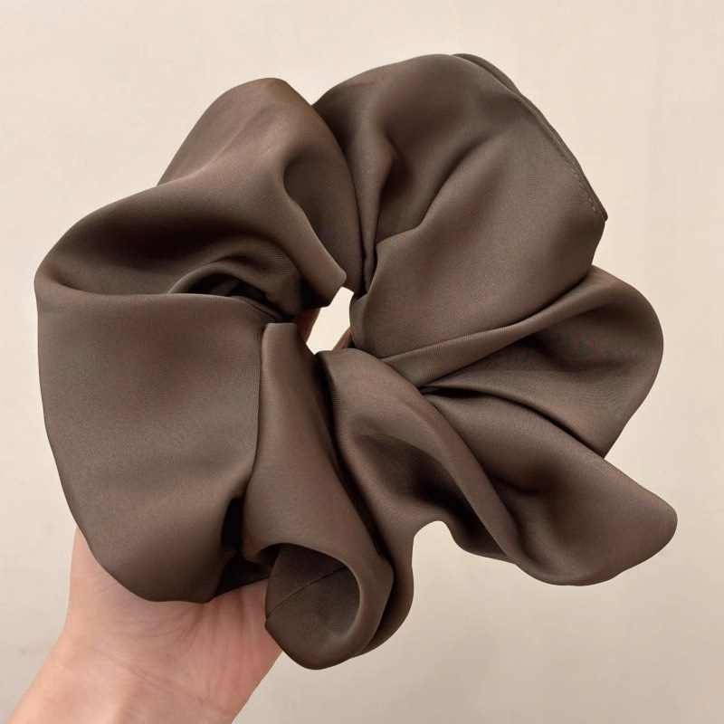 Encaje de flor coreana Encaje de intestino grueso Anillo de cabello femenino Cabeza de flor de viento pastoral Cuerda de cabeza de bola de gran tamaño Accesorios para el cabello de alta calidad