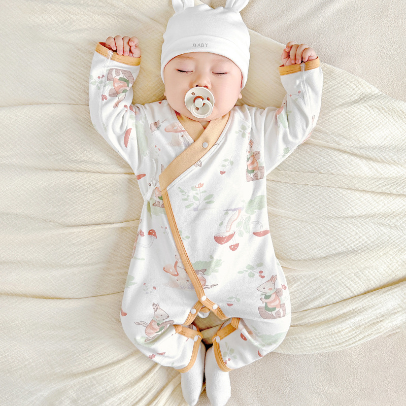 Ropa de bebé primavera y otoño 0 algodón en marzo fondo delgado baby hammock luna llena baby overcoat
