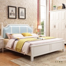 美式实木床双g人主卧欧式公主婚床1.8米1.5家具简约现代韩式田园