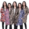 Medium camouflage plush coat