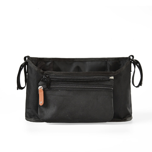 New Waterproof and Stain-Proof Baby Stroller Bag, Large Capacity Mummy Bag, Stroller Attachment Bag with Milk Bottle Storage