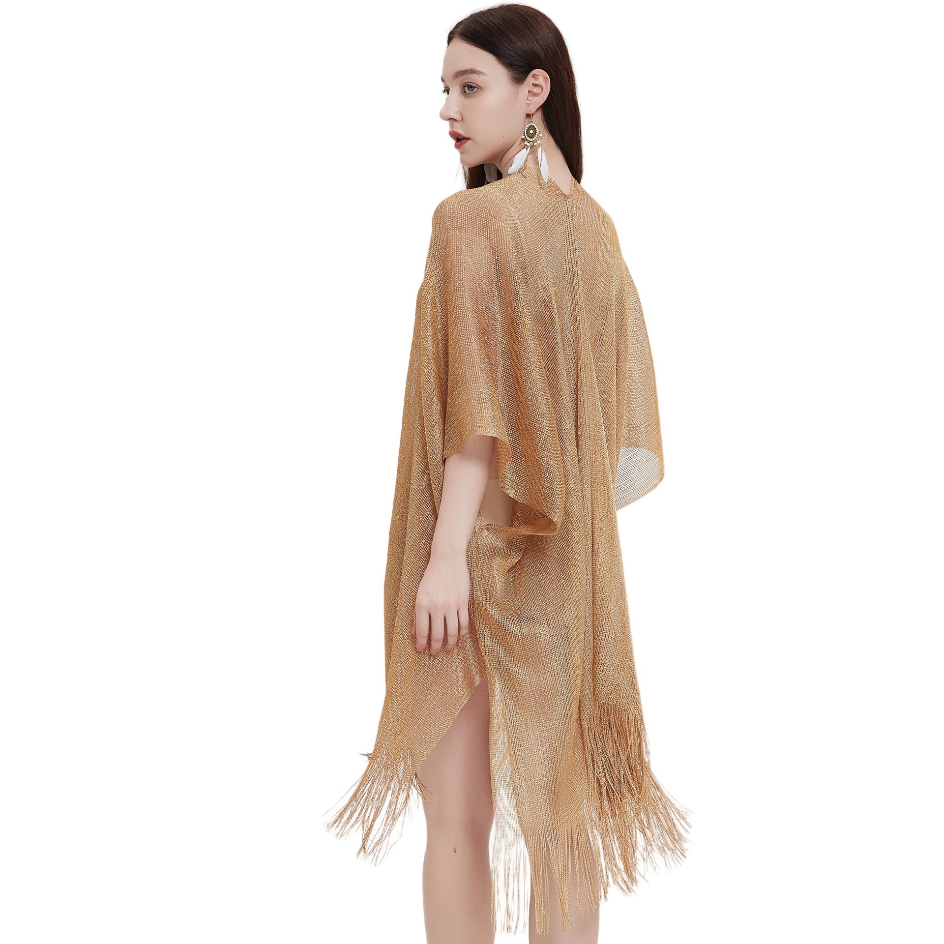 Women's Streetwear Solid Color Polyester Tassel Shawl display picture 8