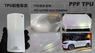 Auto Color Change Film | Fiber Film Factory Wholesale - tpu-colorful-gold-diamond-15215m