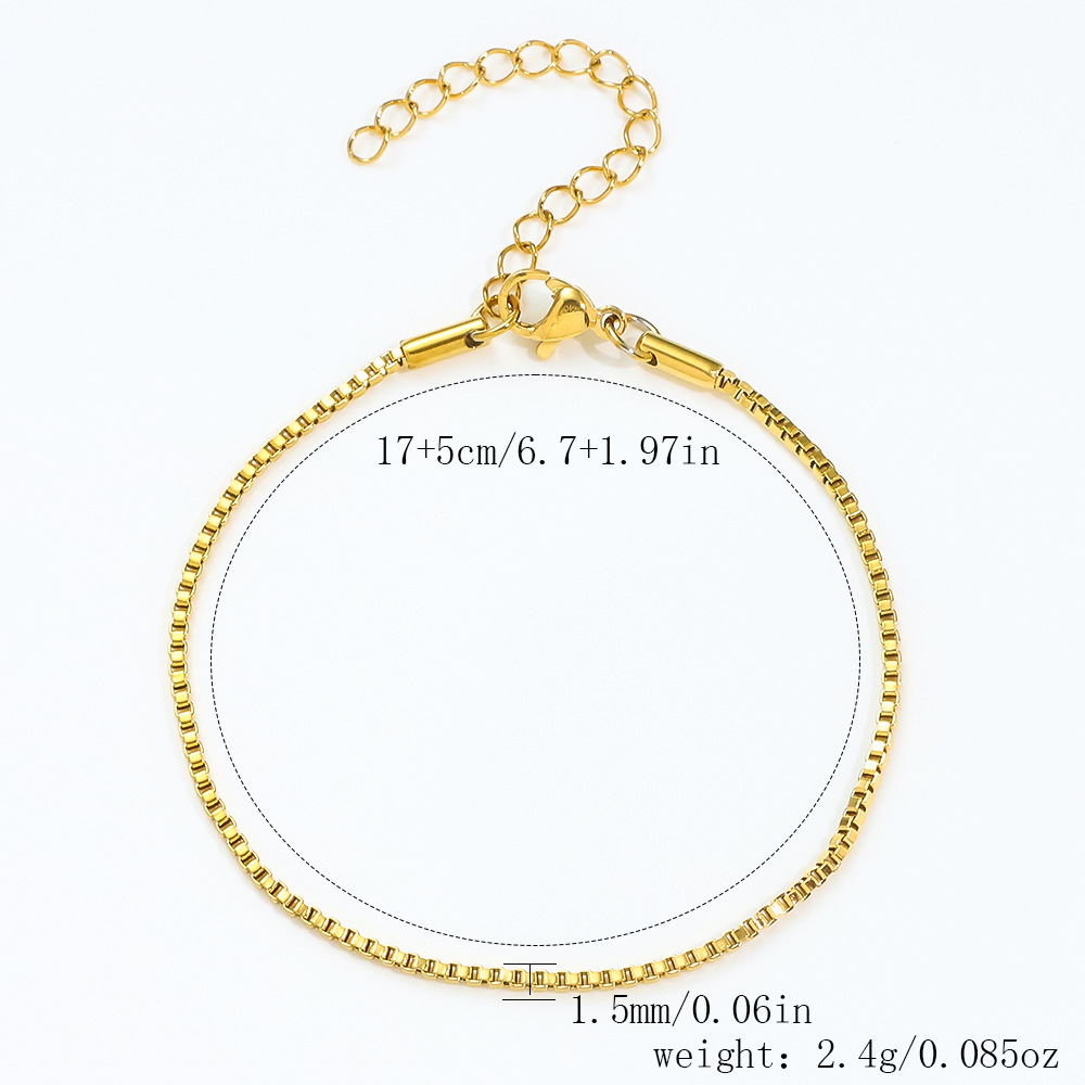 골드 [1.5 박스 체인] 17+5cm