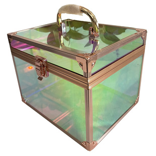 Customized Aluminum Alloy Box, Lightweight Cosmetic Box, Acrylic Portable Small Aluminum Box, Colorful Aluminum Alloy Cosmetic Box