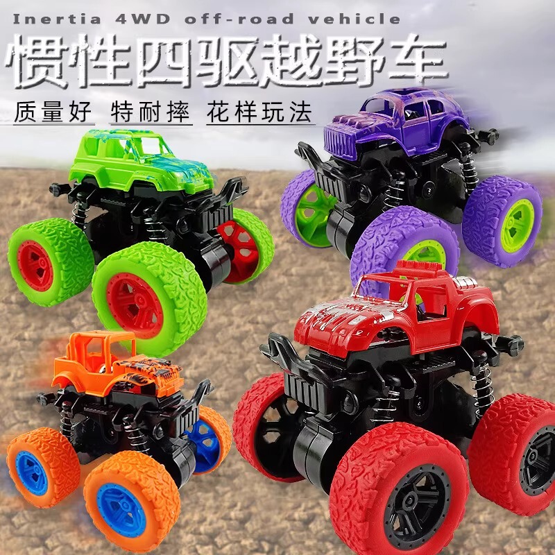 Inertial Off-Road Vehicle Toy, Super Fall-Resistant Climbing Car Model, Nostalgic Four-Wheel Drive Toy Car, Simulated Anti-Fall Vehicle