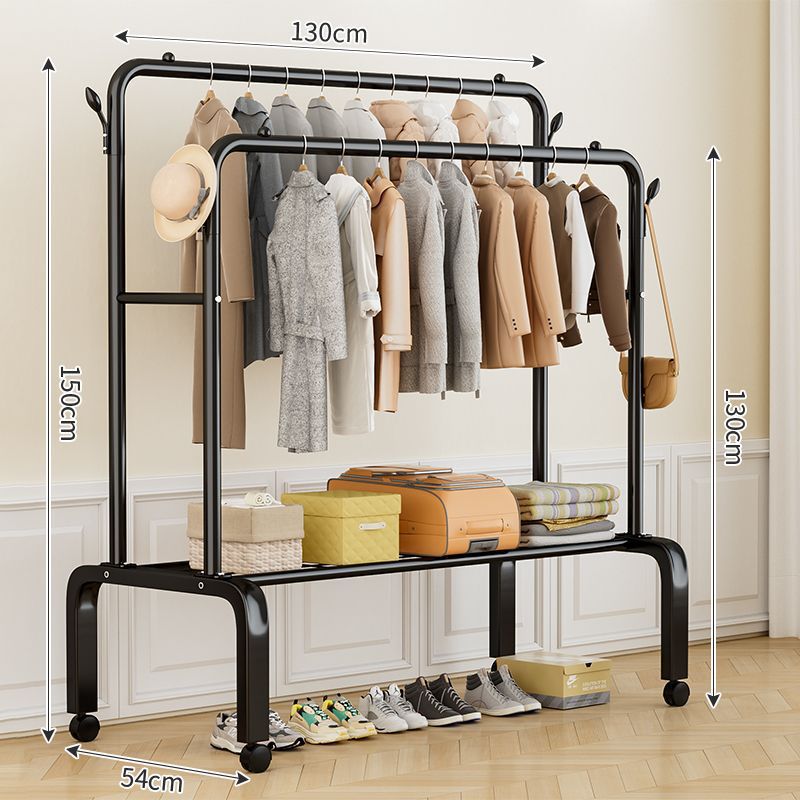 Percha de ropa móvil con ruedas tipo piso percha de ropa de dormitorio sala de estar doméstica red percha de ropa de lujo ligera percha de ropa al por mayor