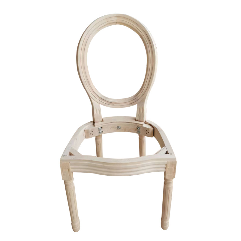 Al por mayor estilo americano rural retro hacer viejos marcos de sillas de comedor de madera maciza al aire libre sillas de banquete de boda blanco
