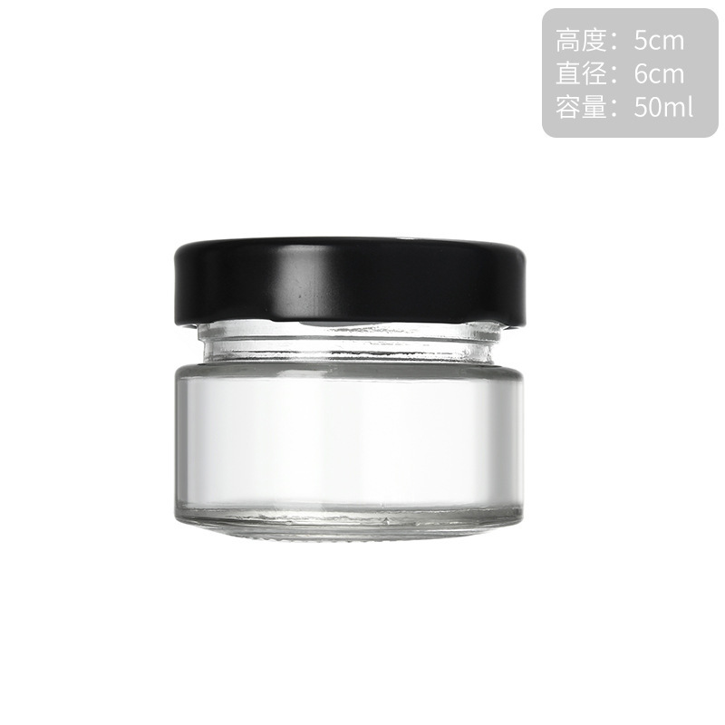 卸売高蓋家庭用ピクルスボトル高温耐性真空食品グレードガラス厚底ラウンド密封保管ガラスボトル|undefined