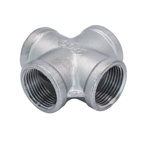 201/304/316L stainless steel internal thread four-way cross thread buckle direct internal thread pipe fittings internal thread direct