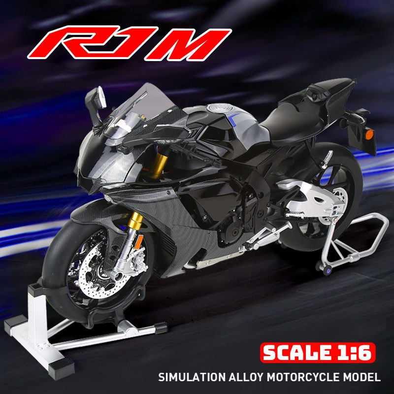 1:6 modelo de automóvil de aleación Yamaha R1 iluminación de amortiguación spray juguetes para niños grandes regalos de día de Año Nuevo al por mayor transfronterizo