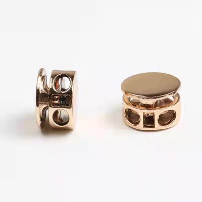 Wholesale Small 12mm Metal Spring Buckle Double-Hole Adjustable Buckle Ground Mine Buckle Elastic Cord Buckle Anti-Slip Clip