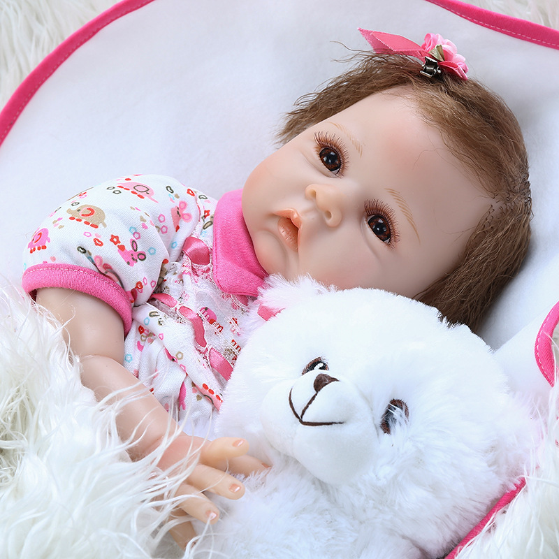 50cm tela cuerpo simulación bebé muñeca lindo bebé transfronterizo e-commerce suministro AMAZON entrega de una sola pieza