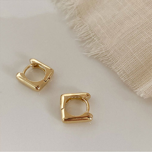 High-end earrings 2021 new trendy square fashionable temperament commuter earrings Korean internet celebrity personalized earrings for women