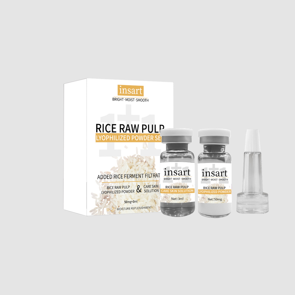 Set de Polvo Liofilizado de Péptido de Cobre y Colágeno, Hidratante, para Cuidado Facial