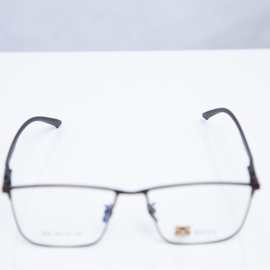 时尚大眼镜框男潮全框纯钛近视眼镜架 风琴腿弹簧腿不夹脸 耐用