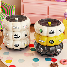 垃圾桶家用大号大容量卡通带盖卧室客厅轻奢高档高颜值可移动纸篓