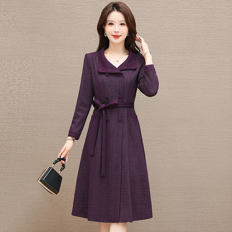 高档春季连衣裙妈妈装修身显瘦裙子女装新款休闲洋气中老年长裙子