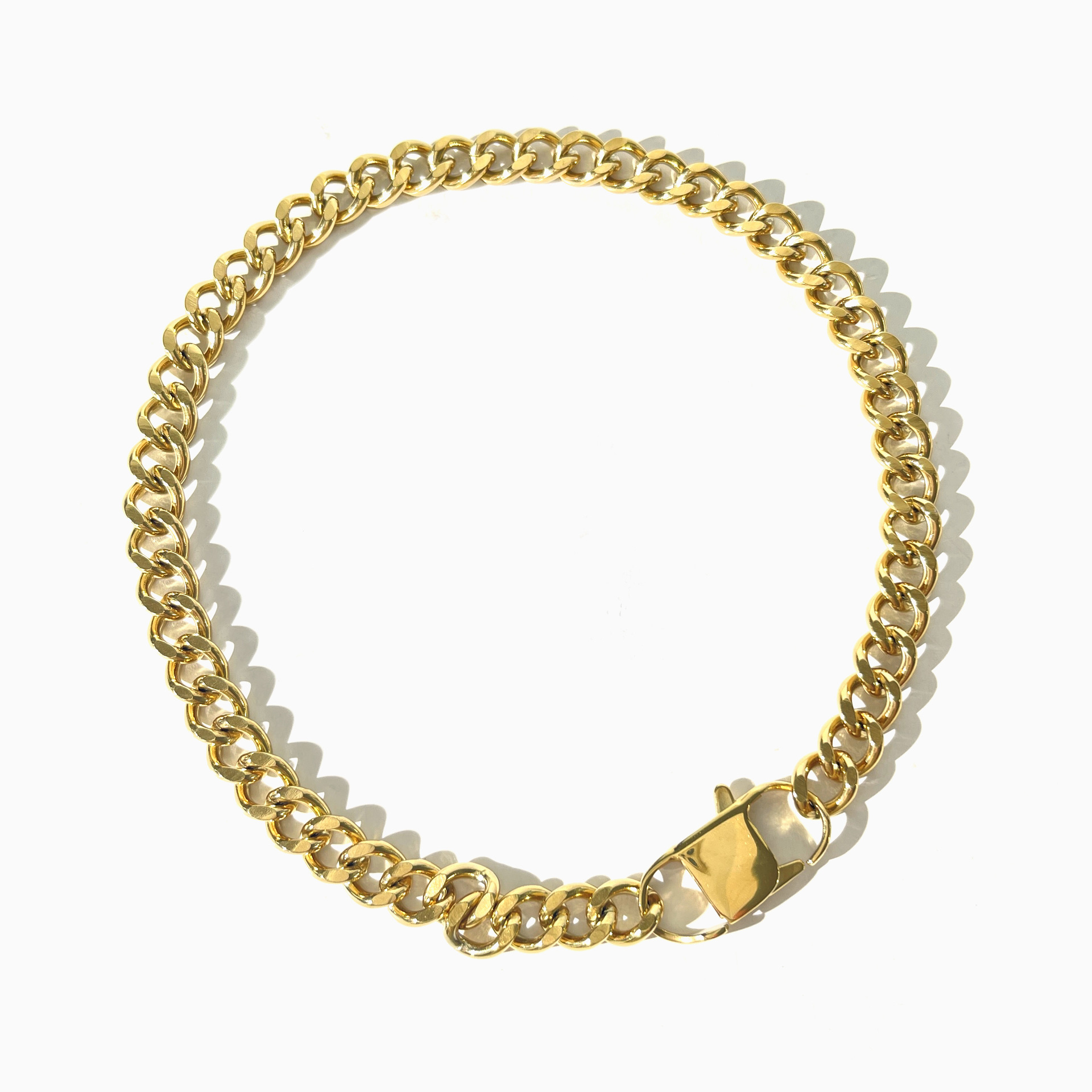Exaggerated Style PVD Coated Real Gold Plated Geometric 304 Stainless Steel Pearl Exaggerated Waterproof Non Tarnish Choker