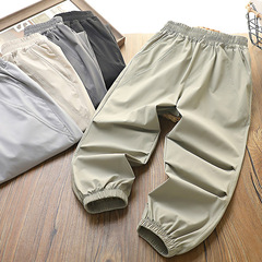 防蚊褲男童褲子2024夏季薄款兒童速干褲中大童長褲兒童冰絲涼感褲