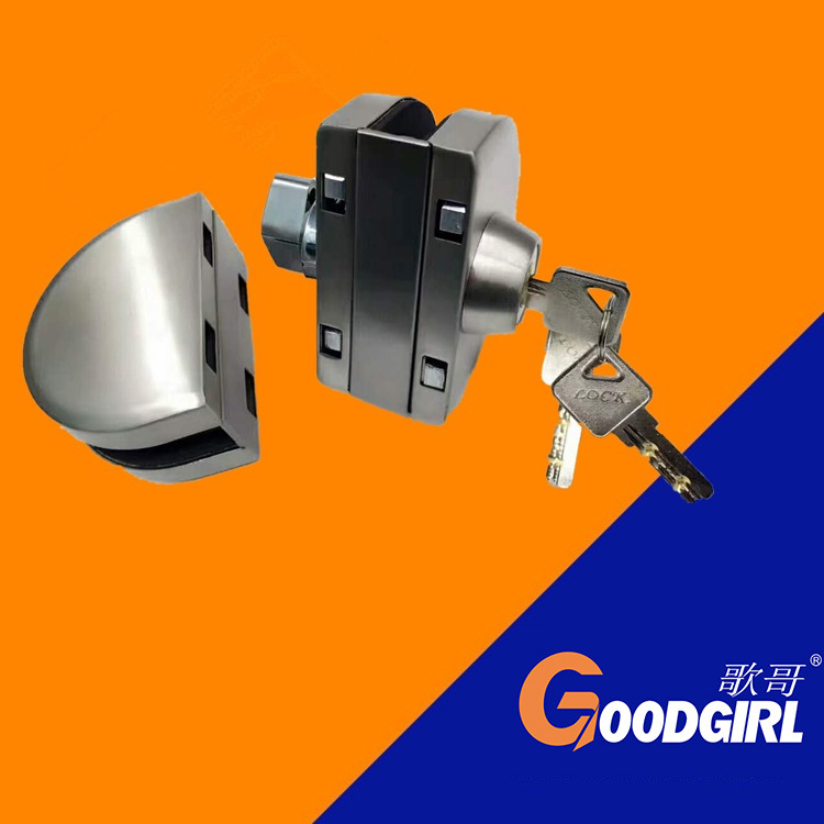 Замок для стеклянной двери без перфорации, полукруглый стеклянный замок с двойным открыванием, модный противоугонный замок для раздвижной двери офиса