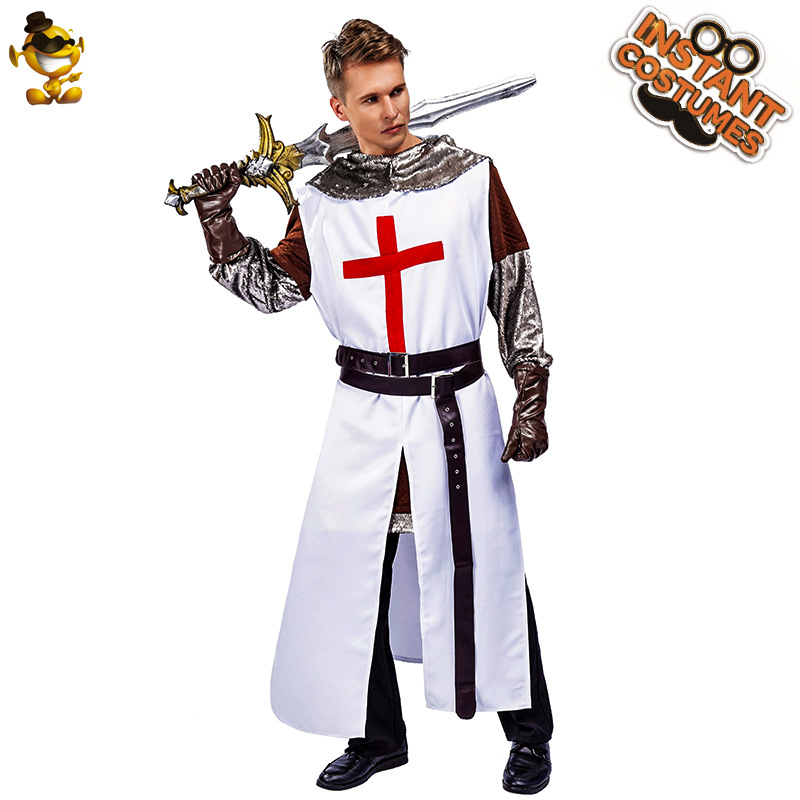 De Halloween de los hombres adultos europeo medieval Crusader Knight Jazz traje grande Samurai etapa image 6