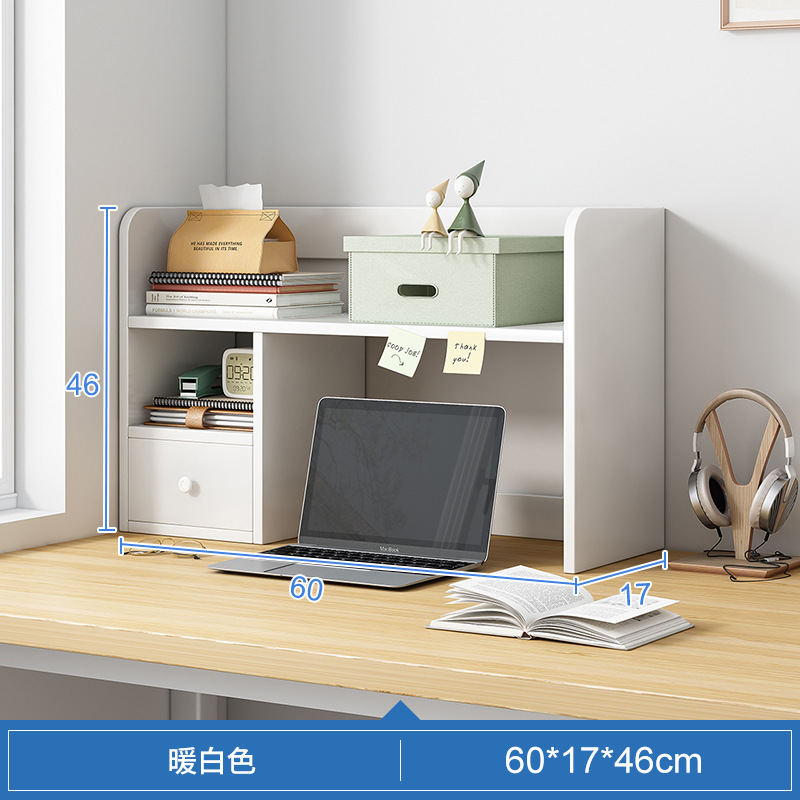 Estantería de escritorio estante de almacenamiento de escritorio dormitorio escritorio mesa de estudio multi-capa estante pequeño estante