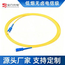 宝力光电低烟无卤电信级单模单芯3.0尾纤大方转大方SC-SC光纤跳线
