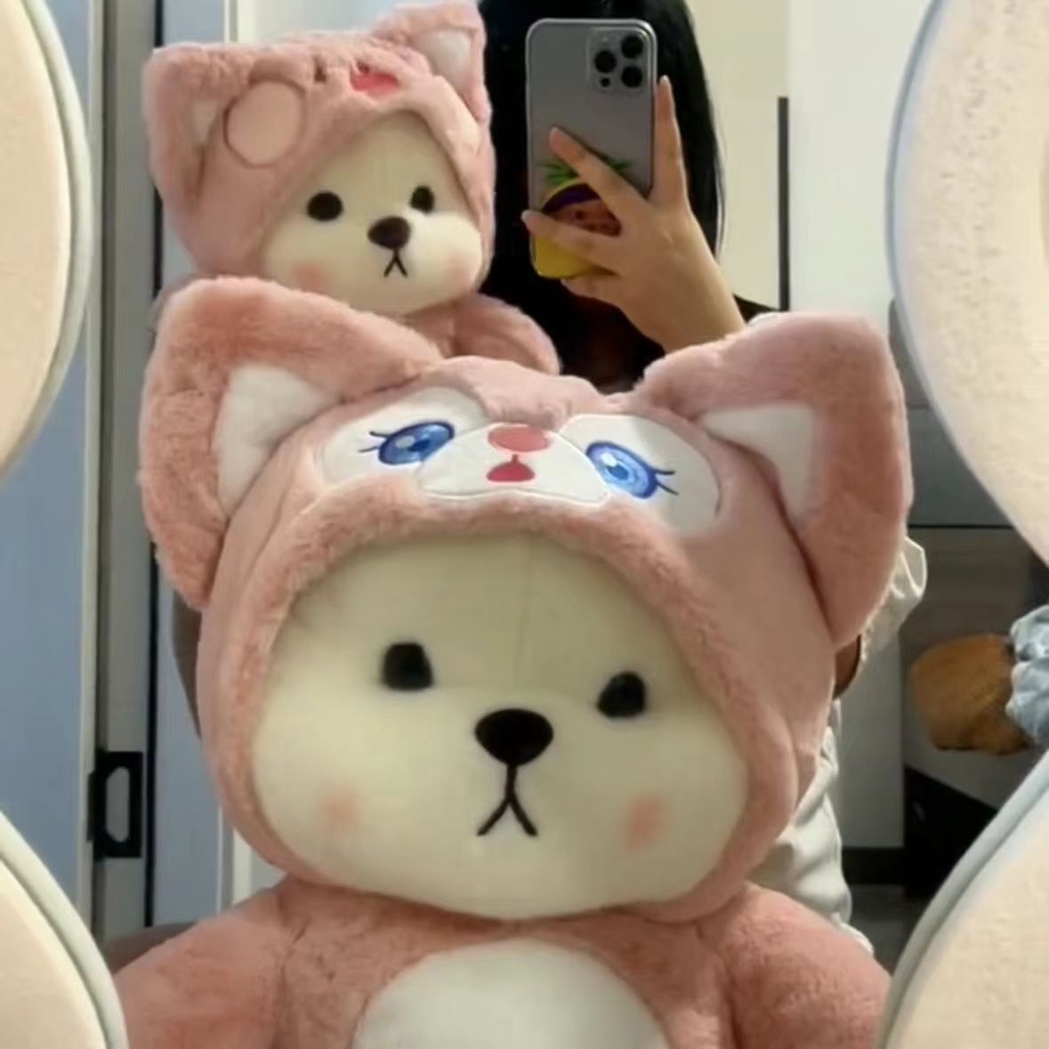 LING NA BEI ER DOODLE 변형 인형 귀여운 곰 인형 창조적 인 천 인형 봉제 장난감 여성 생일 선물